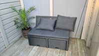 Loungesoffa Torino, svart