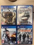 PS4 spell - FARCRY, COD, BATTLEFIELD, TOM CLANCY 
