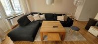 Soffa- stor och superskön soffa i tyg