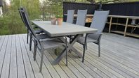 Matgrupp utomhus 6 stolar 