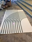 Beige/Grön matta 157x225 cm