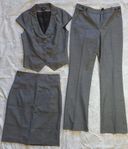 H&M Set - Kavajväst, Kjol & Byxor