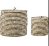 Bloomingville Korg med lock Lin Set 