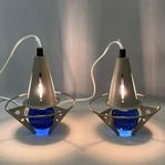 Ett par retro fönsterlampor,"Raketen Apollo", IKEA
