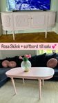 Rosa skänk +soffbord 