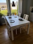 matbord och stolar Bjursta vit