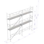 Uthyres - Byggställning Aluminium 4 sektioner (2+2)