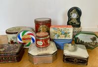 Div. vintage plåtburkar