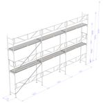 Uthyres - Byggställning Aluminium 6 sektioner (3+3)