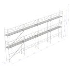 Uthyres - Byggställning Aluminium 8 sektioner (4+4)