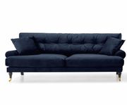 3-sits sammets soffa