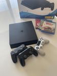 PlayStation 4 Slim + 3 handkontroller + 3 spel