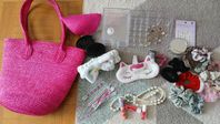 väska m smycken scrunchies sminkförvaring mm