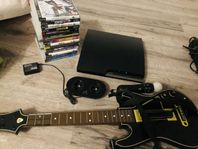PS3 med 15 spel och Guitar Hero 