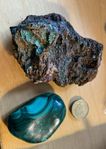 stora vackra äkta naturliga malachit+rå malachit 