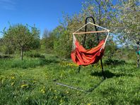 Handgjord hängstol i bomull inkl stativ, La Siesta
