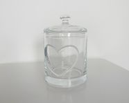 Glasburk med lock