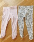 Två par baby leggings