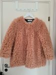 Pink faux fur coat storlek M