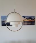 Gubi Multi-Lite Pendel 36 cm, Krom/Vit Halvmatt