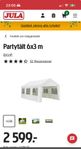 Partytält 6x3m