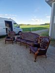 Chesterfield soffgrupp, soffa fåtöljer, rockokostil 