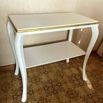 Sidobord Vitt med guldkant