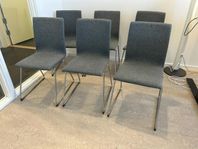 6 mörkgrå stolar IKEA Lillånäs