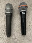 2 Mikar En Samson c05 samt en JTS TM 929 samt 2 xlr kablar