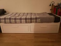 BRIMNES Dagbädd m 2 lådor/ 1 madrasser,  80x200 cm