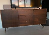 Tv-bänk/byrå - Valnöt/Mässing