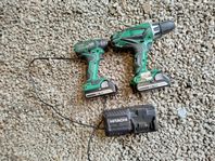 Hitachi borrskruvdragare och slagborrmaskin