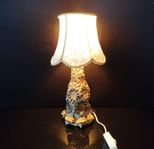 BORDSLAMPA Retro-vintage handarbete Sweden snäckor och mynt