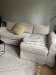 Bäddsoffa med schäslong BACKABO