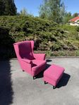 Fåtölj IKEA Strandmon + fotpall