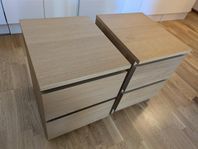 Two IKEA Malm 2-drawer chests