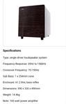 Jamo SW-410E subwoofer 100 w
