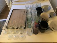 glas/muggar/skålar/skärbräda
