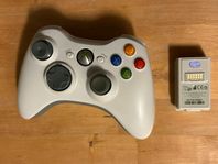 Xbox360 Handkontroll + Batteri (Trådlös)