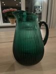 Grön glaskaraff, 2liter, Ikea, oanvänd