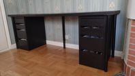 IKEA Skrivbord och hurtsar, svartbruna.