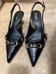 Pointed Black Heels｜7cm Thin Heel｜Tried On Only