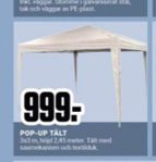 Pop up tält