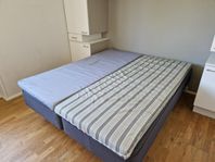 2 sängbottnar, samt madrasser 80x200