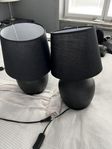 2st svarta bordslampor 400kr
