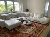 Vit skinn soffa