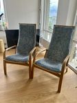 2 fåtöljer fårskinn