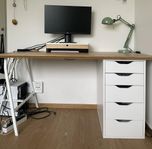 Ikea Skrivbord vit / bambu