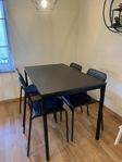 Matgrupp matbord 4 stolar IKEA Sandsberg/Adde svart