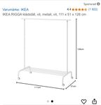 klädställ på hjul IKEA RIGGA